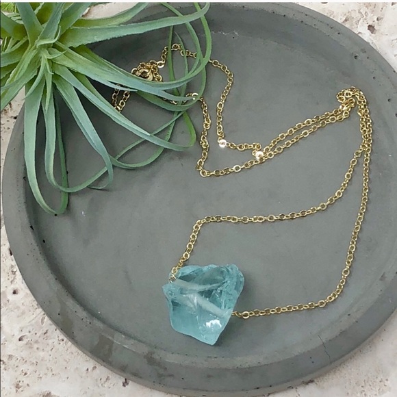 💎1 LEFT💎Raw Aquamarine 14K ROSE GOLD Quartz💎 - Picture 2 of 4